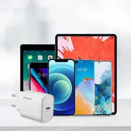 COFI Joyroom 20W Wandladegerät USB PD Netzteil Schnell Fast Charge Power Delivery 3.0 Quick Charge 4.0 + 18 W 3A komaptibel mit Smartphone Weiß