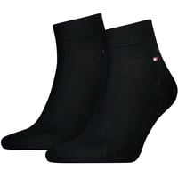 Tommy Hilfiger Herren Quarter Socken, Vorteilspack - Sneaker, Unifarben, 39-49 Schwarz 47-49