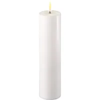 Deluxe Homeart LED Stumpenkerze 5 x 20 cm weiß