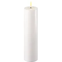 Deluxe Homeart LED Stumpenkerze 5 x 20 cm weiß
