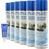 6x BREMSENREINIGER 500ml TEILEREINIGER SPRÜHDOSE ENTFETTER + ATE Plastilube 75ml