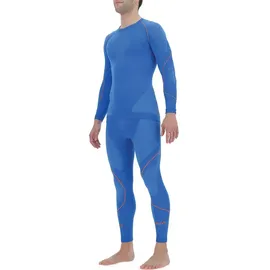 Uyn Evolutyon Langarm-baselayer - Lapis Blue / Blue / Orange Shiny L-XL