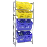 Simonrack Getränkekistenregal 80 x 30 x 200 cm Grau