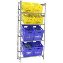 Simonrack Getränkekistenregal 80 x 30 x 200 cm Grau