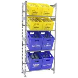 Simonrack Getränkekistenregal 80 x 30 x 200 cm Grau