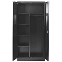 Gürkan Putzmittelschrank 110092 schwarz 92,0 x 42,0 x 195,0 cm, aufgebaut,