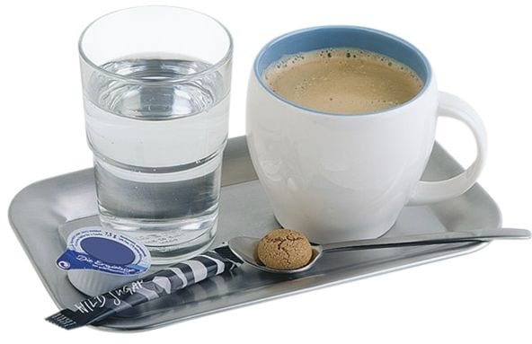 Produktbild APS Serviertablett »KAFFEEHAUS« 21,5 x 13 cm silber, 21.5x1.5x13 cm