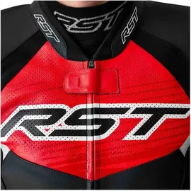 RST Tractech Evo D3O Perforierte Lederjacke Neon Red/Schwarz/Weiß L