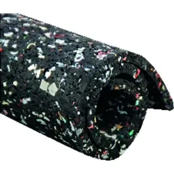Gummi-Recycling-Matte schwarz/farbig, 8mm, 1,5x5m