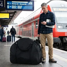 Sachsenrad Aufbewahrungstasche Faltrad-Transporttasche Premium 86 x 39 x 15 cm 1-tlg. schwarz