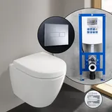 Villeroy & Boch Subway 2.0 Compact Komplett-SET Wand-WC mit neeos Vorwandelement,, 5606R0R1+16601CR#SET,