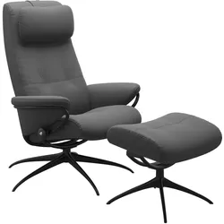 Stressless Sessel | Berlin Batick Grau Matt Schwarz Hoher Rücken