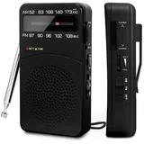 Tragbares Radio, Am(mw)/fm-batteriebetriebenes Radio, Taschen-transistorradio Mit Hervorragendem Empfang, Abstimmknopf Mit Signalanzeige, Mini-tragbares Radio
