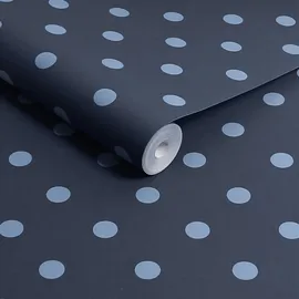 Cath Kidston Button Spot Navy Vliestapete 12 cm x 10 m 10 m2 blau 1