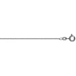 Goldkette ONE ELEMENT "Halskette aus 585 Weißgold Ø 1,1 mm" Gr. 50, silber, Halsketten, Damen, 50, Weißgold 585, Damen Gold Schmuck Rundankerkette