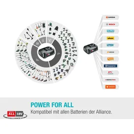 Gardena Akku-Klarwasser-Tauchpumpe 2000/2 18V P4A Set, inkl. 1x Li-Ion Akku 2,5Ah, Ladegerät