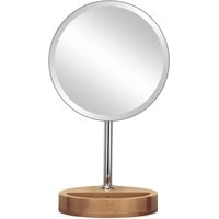 Kleine Wolke Timber Mirror, Make-up-Spiegel Freistehend Rund Bambus