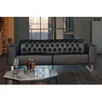 KAWOLA Sofa NILO Ledersofa 3-Sitzer Leder schwarz