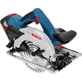 Bosch GKS 18V-57 G Professional inkl. 2 x 5,0 Ah + Führungsschiene FSN 1600 + L-Boxx