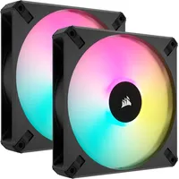 Corsair AF140 RGB ELITE Dual Fan Kit, schwarz, LED-Steuerung, 140mm, 2er-Pack (CO-9050156-WW)