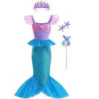 Lito Angels Prinzessin Meerjungfrau Kostüm Fasching Kleid Verkleidung mit Krone & Perücke für Kinder Mädchen Größe 12-13 Jahre 158 (Tag-Nummer 170)
