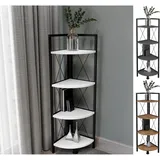 VCM Eckregal Insasi 34 x 34 x 122 cm Schwarz