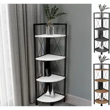 VCM Eckregal Insasi 34 x 34 x 122 cm Schwarz