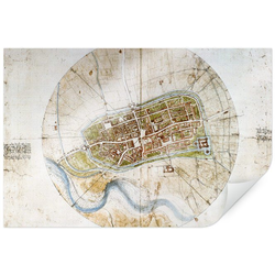 Wall-Art Poster Stadtplan Imola, Städte (1 Stück) bunt 100 cm x 70 cm x 0,1 cm