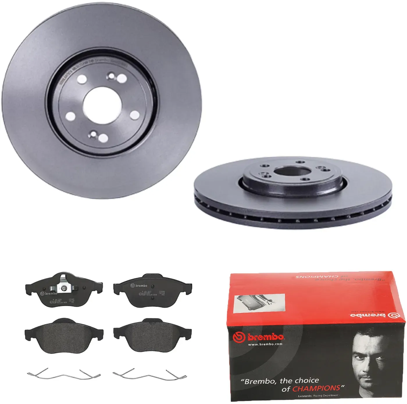 BREMBO Bremsensatz-Vorderachse COATED DISC LINE / STANDARD Bremsensatz, Scheibenbremse vorne rechts links innenbelüftet 324mm für RENAULT 8201695235 7