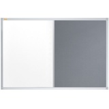 FRANKEN Whiteboard-Pinnwand X-tra!Line 60,0 x 45,0 cm Textil grau