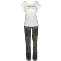 LASCANA Pyjama Ethno-Design Braun 44/46