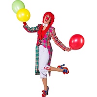 Party Discount NEU Damen-Kostüm Patchwork Frack Clown, Gr. 42-44