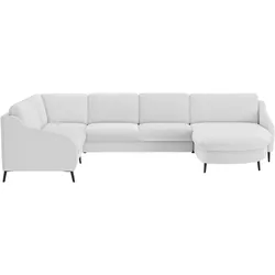 Wohnlandschaft SIT & MORE "Soul U-Form", silber, B:372cm H:90cm T:227cm, 100% Polyester, Sofas, wahlweise mit Bettfunktion und Schubkasten