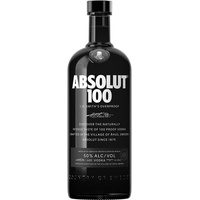 Absolut Vodka 100 – 50 Vol.-Prozent Edel-Vodka in eleganter, schwarzer Flasche – Luxuriöses Genusserlebnis – 1 x 1 l | 1l (1er Pack)