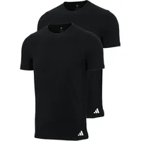 adidas 2er Pack Crew Neck Shirt Active Flex Cotton Schwarz L