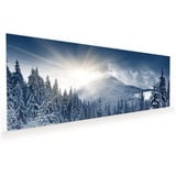 Primedeco Küchenrückwand Küchenrückwand Spritzschutz Glas mit Motiv Winterlandschaft 150 cm x 60 cm