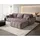 cornero Eckcouch Velours 3-Sitzer Dunkelrosa