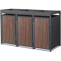ML-Design Mülltonnenbox 196 x 80 x 124 cm beige