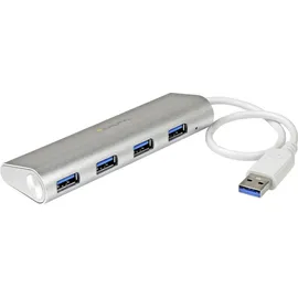 Startech StarTech.com 4 Port kompakter USB 3.0 Hub mit eingebautem Kabel