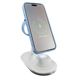 PURO Mag Station 3-in-1 Ladestation mit Qi2-Technologie - Weiß