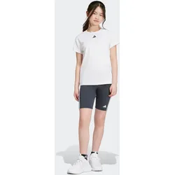 Trainingsanzug ADIDAS SPORTSWEAR "JG TR-ES 3S TSE", Kinder, Gr. 164, weiß (weiß, carbon), Obermaterial: 88% Polyester, 12% Elasthan, sportlich, Sportanzüge