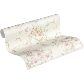 A.S. Création Romantico Vliestapete 10,05 m x 0,53 m 304202 grün/pink/rosa/weiß