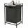 Relaxdays Wäschesammler mit Ablage, ausziehbar, HBT: 72 x 50 x 33 cm, tragbare Wäschebox, 65 Liter Innensack, schwarz