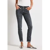 STREET ONE Damen, Gr. 34, Länge 32, grau (schwarz steel grau washed), 34W / 32L EU - 34W / 32L