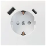 Unitec USB-Steckdose 2x USB A & C Weiß