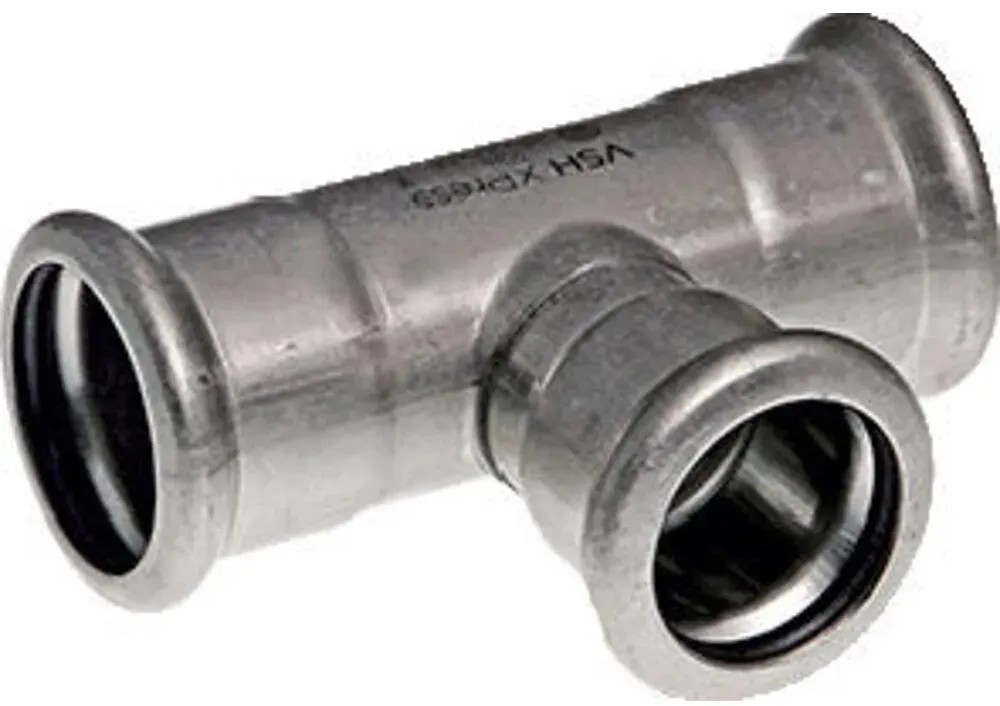 Logafix Edelstahl V2A T-Stück d76,1 I/I/I M-Kontur