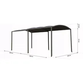 Habitat et Jardin Carport 295 x 5,66 m grau