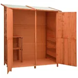 vidaXL Geräteschuppen 136x75x160 cm Tanne Massivholz