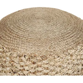 Beliani Pouf Dinni Baumwolle 50 x 35 x 50 cm Beige