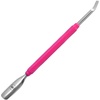 Nagelhautschieber und Nagelreiniger mit Löffel aus Edelstahl - Pro Pusher (Pink)